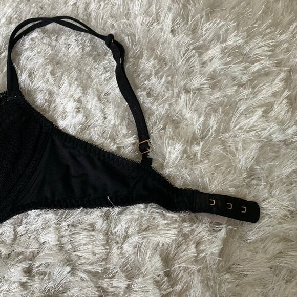 Victoria's Secret Black Unlined Lace Demi Bra Sz 34C - Picture 7 of 8